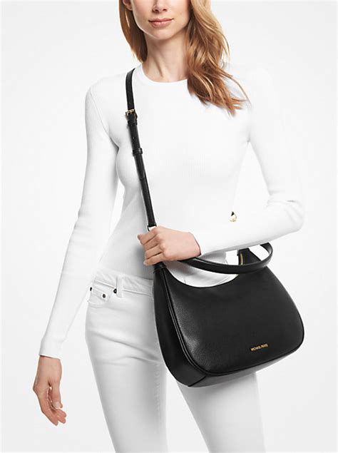 michael kors cora large pebbled leather shoulder bag|shoulder bag Michael Kors outlet.